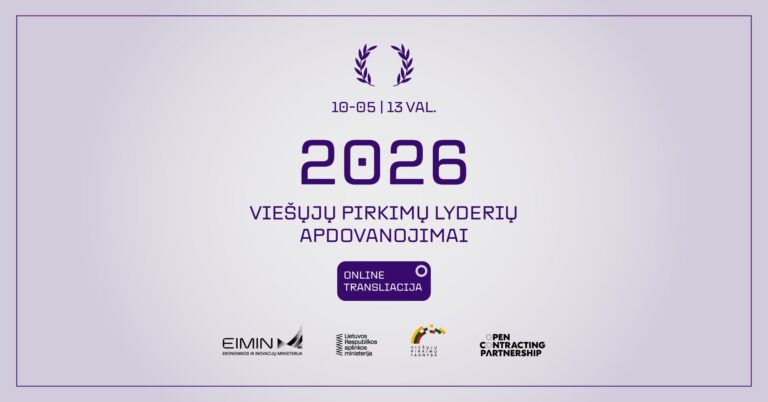 Lietuvos viešųjų pirkimų lyderiai bus apdovanoti spalio 5 d.